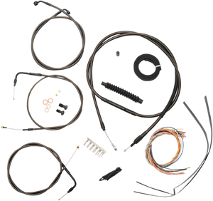 LA Choppers Handlebar Cable/Brake Line Kit - Complete - Mini Handlebars - Midnight LA-8310KT2-08M - Main Product View