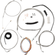 Load image into Gallery viewer, LA Choppers Handlebar Cable/Brake Line Kit - Complete - Mini Handlebars - Stainless LA-8310KT2-08 - Main Product View