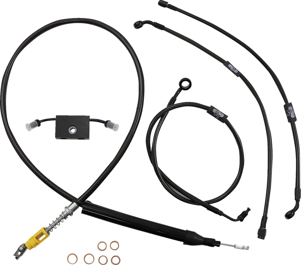 LA Choppers Handlebar Cable/Brake Line Kit - 12"