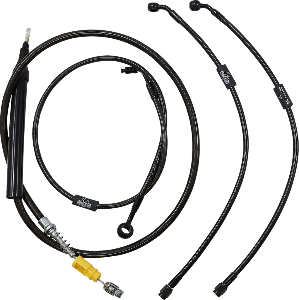 LA Choppers Handlebar Cable/Brake Line Kit - 15"