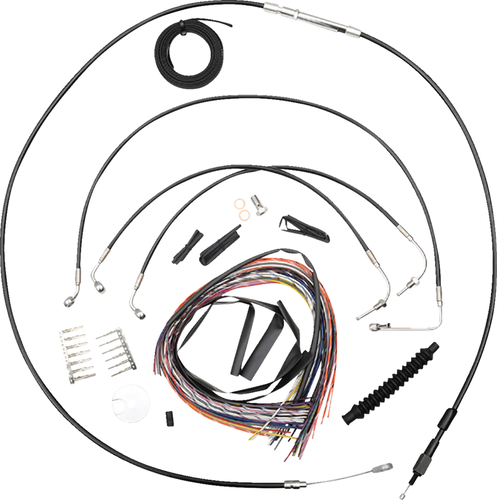 LA Choppers Handlebar Cable/Brake Line Kit - 12"