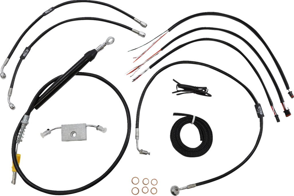 LA Choppers Handlebar Cable/Brake Line Kit - 12"