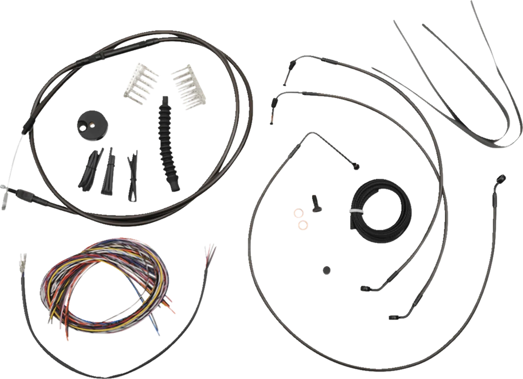 LA Choppers Handlebar Cable/Brake Line Kit - 12"
