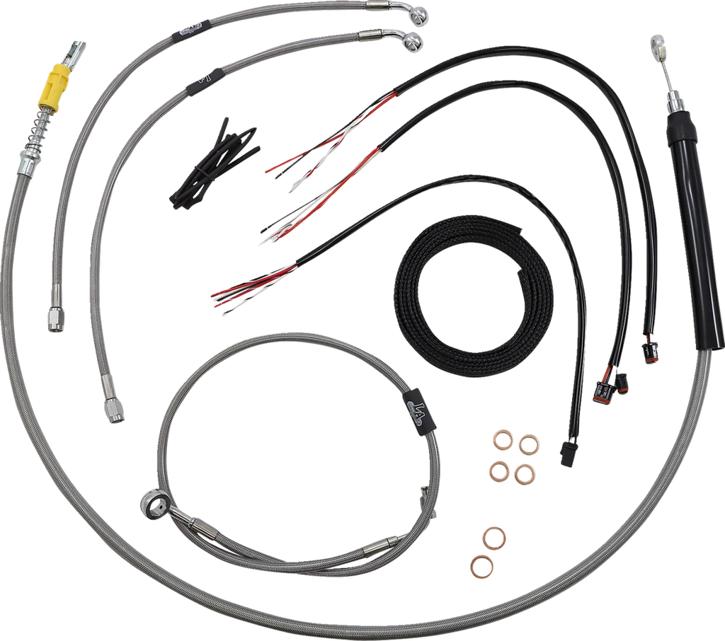 LA Choppers Handlebar Cable/Brake Line Kit - 12"