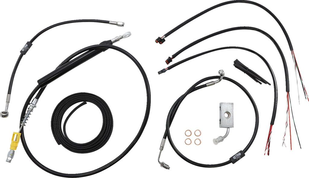 LA Choppers Handlebar Cable/Brake Line Kit - 15"