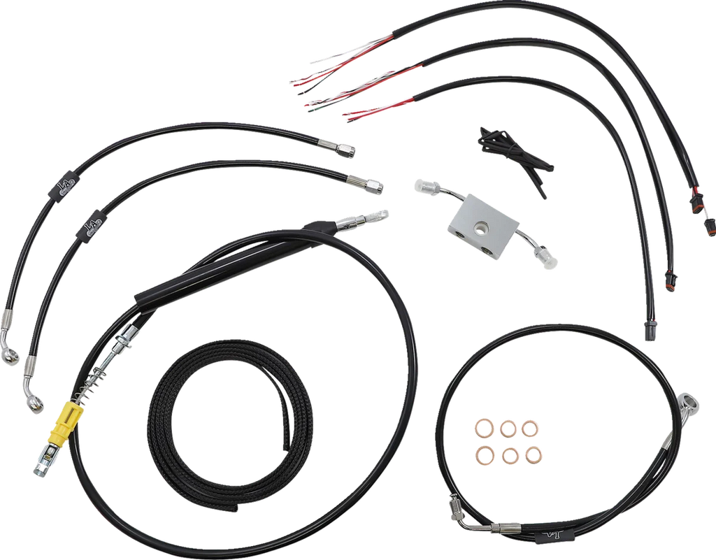 LA Choppers Handlebar Cable/Brake Line Kit - 15"