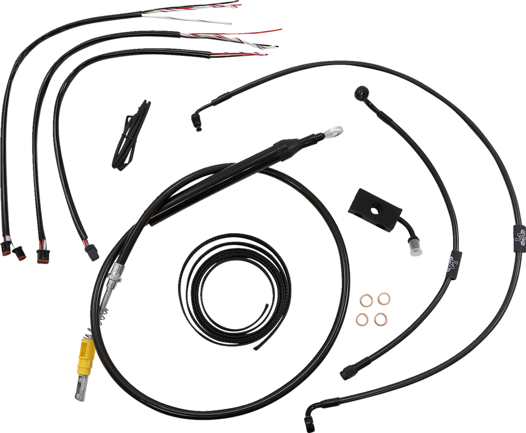 LA Choppers Handlebar Cable/Brake Line Kit - 15"