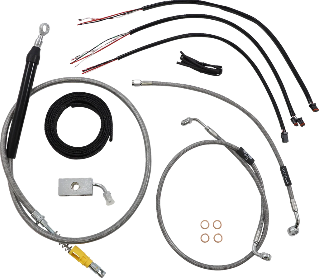 LA Choppers Handlebar Cable/Brake Line Kit - 15"