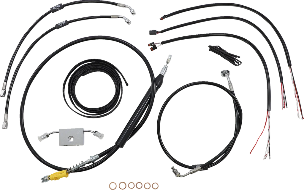 LA Choppers Handlebar Cable/Brake Line Kit - 18"