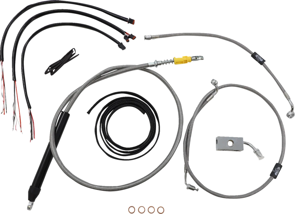 LA Choppers Handlebar Cable/Brake Line Kit - 18"