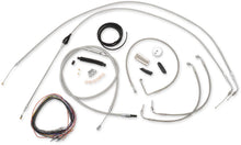 Load image into Gallery viewer, LA Choppers Handlebar Cable/Brake Line Kit - Quick Connect - Complete - Mini Handlebars - Stainless LA-8157KT2-08 - Side View