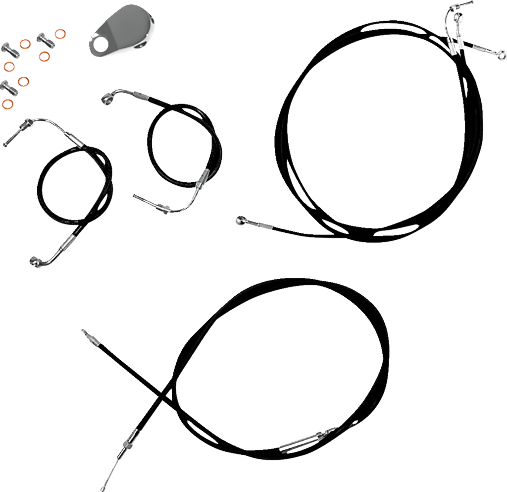 LA Choppers Handlebar Cable/Brake Line Kit - Quick Connect