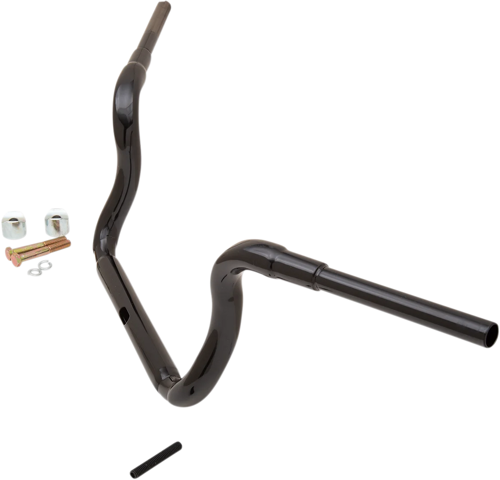 LA Choppers Handlebar - Grande Traditional Ape Hanger - 10" - Black LA-7323-10B - Side View