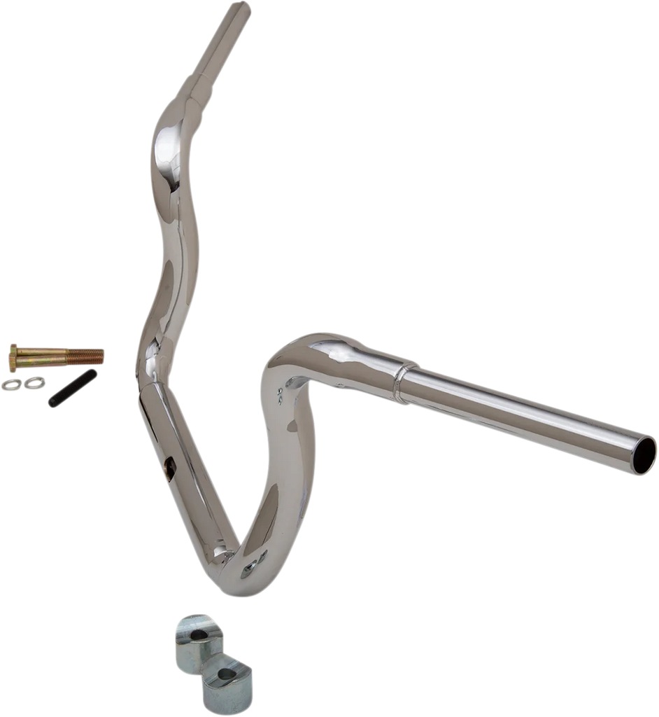 LA Choppers Handlebar - Grande Traditional Ape Hanger - 10" - Chrome LA-7323-10 - Side View