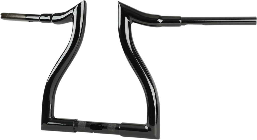LA Choppers Handlebar - Hammerhead - 12" - Black LA-7316-12B - Side View