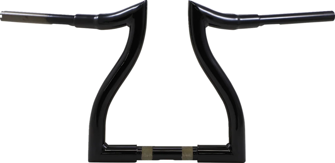 LA Choppers Handlebar - Hammerhead - 12" - Black LA-7326-12B - Side View
