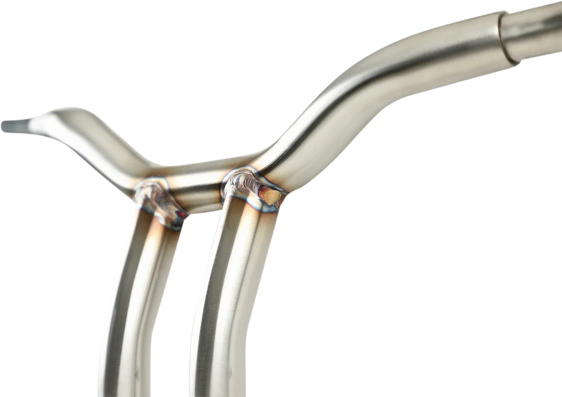 LA Choppers Handlebar - Kage Fighter - One Piece - Bent - 10" - Stainless Steel LA-7338-10SS - Side View