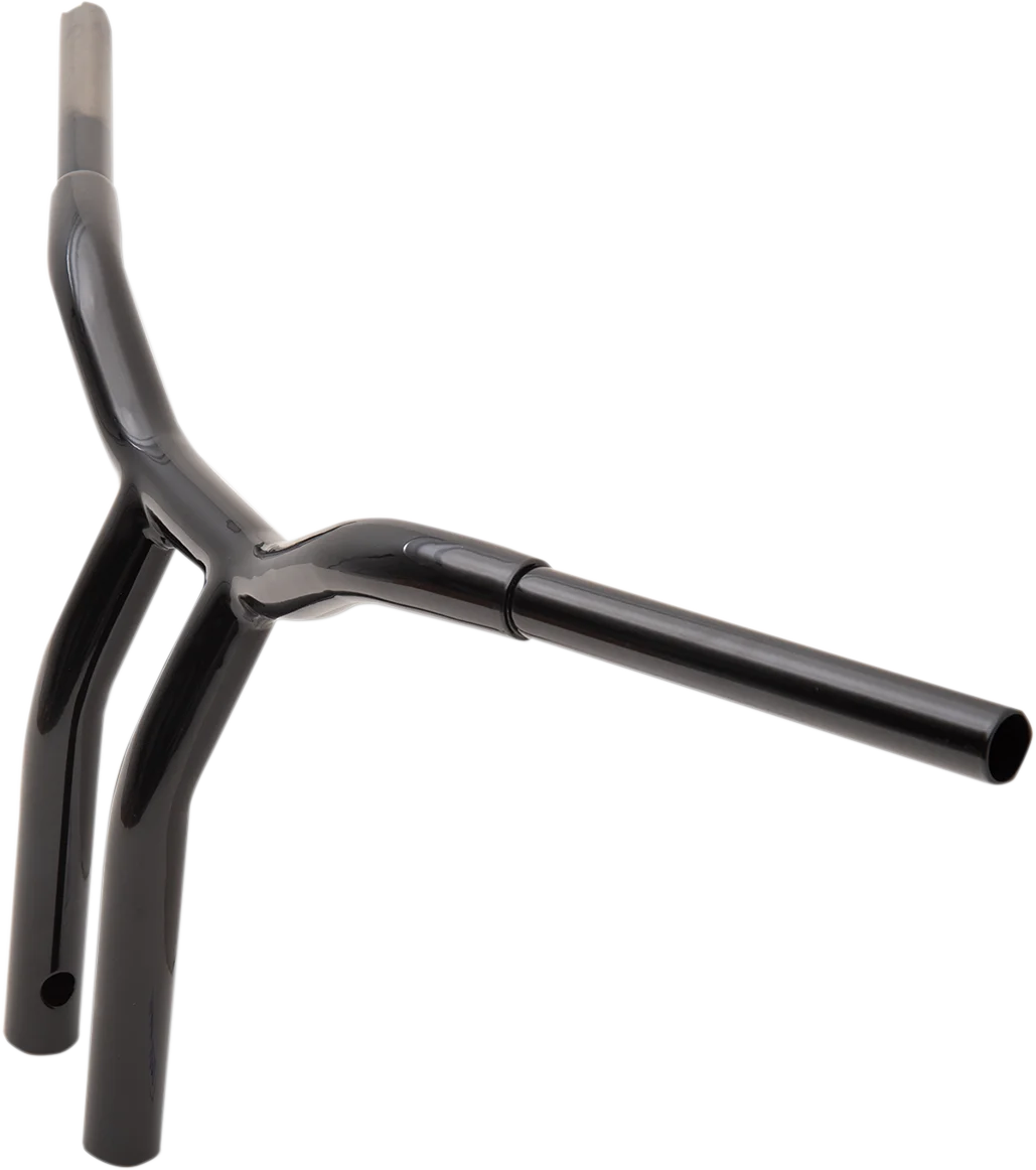 LA Choppers Handlebar - Kage Fighter - One Piece - Bent - 12" - Black LA-7338-12B - Back View