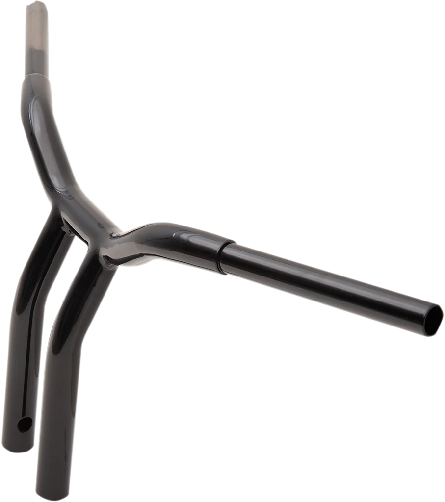 LA Choppers Handlebar - Kage Fighter - One Piece - Bent - 12" - Black LA-7338-12B - Back View