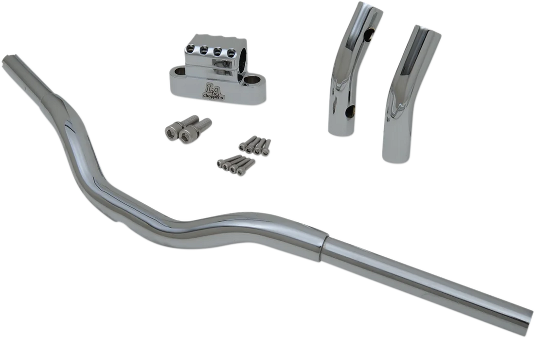 LA Choppers Handlebar - Kage Fighter - Pullback - 9" - Chrome LA-7336-06 - Installation View