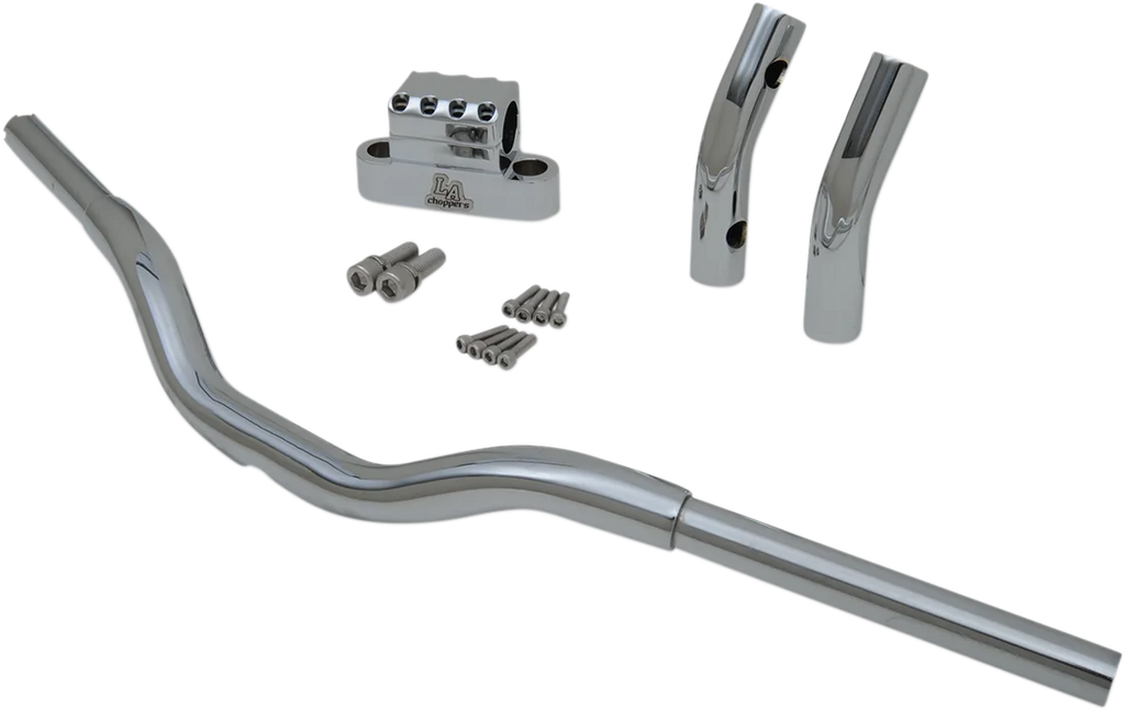 LA Choppers Handlebar - Kage Fighter - Pullback - 9" - Chrome LA-7336-06 - Installation View