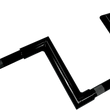 Load image into Gallery viewer, LA Choppers Handlebar - Narrow Z - 1-1/4" - 10" - Black LA-7307-10B - Side View