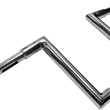 Load image into Gallery viewer, LA Choppers Handlebar - Narrow Z - 1-1/4" - 10" - Chrome LA-7307-10 - Side View
