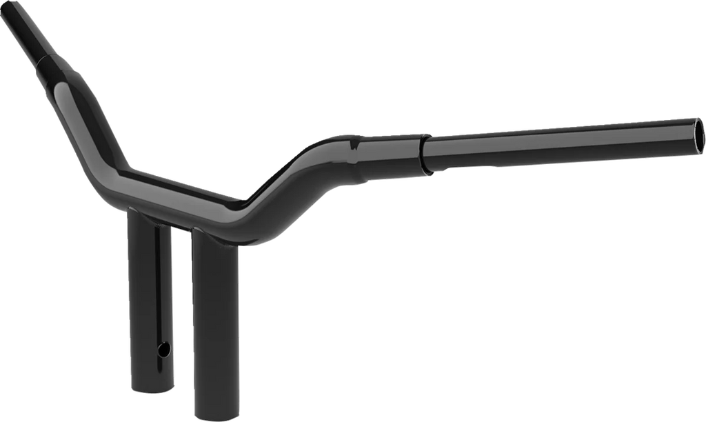 LA Choppers Handlebar - One-Piece Kagefighter - 10" x 1-1/2" - Black LA-7343-10B - Side View