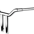 Load image into Gallery viewer, LA Choppers Handlebar - One-Piece Kagefighter - 12" x 1-1/2" - Chrome LA-7343-12 - Side View