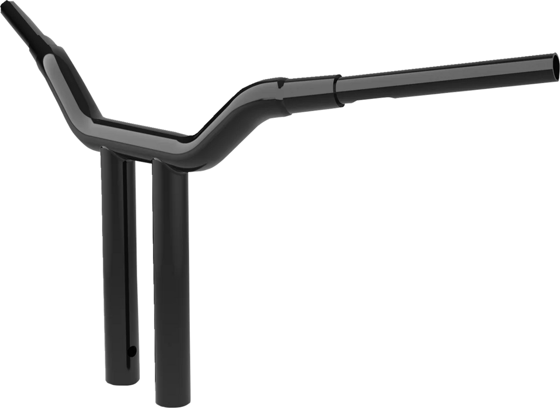 LA Choppers Handlebar - One-Piece Kagefighter - 14" x 1-1/2" - Black LA-7343-14B - Side View