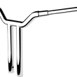 Load image into Gallery viewer, LA Choppers Handlebar - One-Piece Kagefighter - 16" x 1-1/2" - Chrome LA-7343-16 - Side View