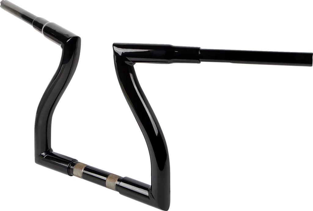LA Choppers Handlebar - Thresher - 12" - Black LA-7327-12B - Side View