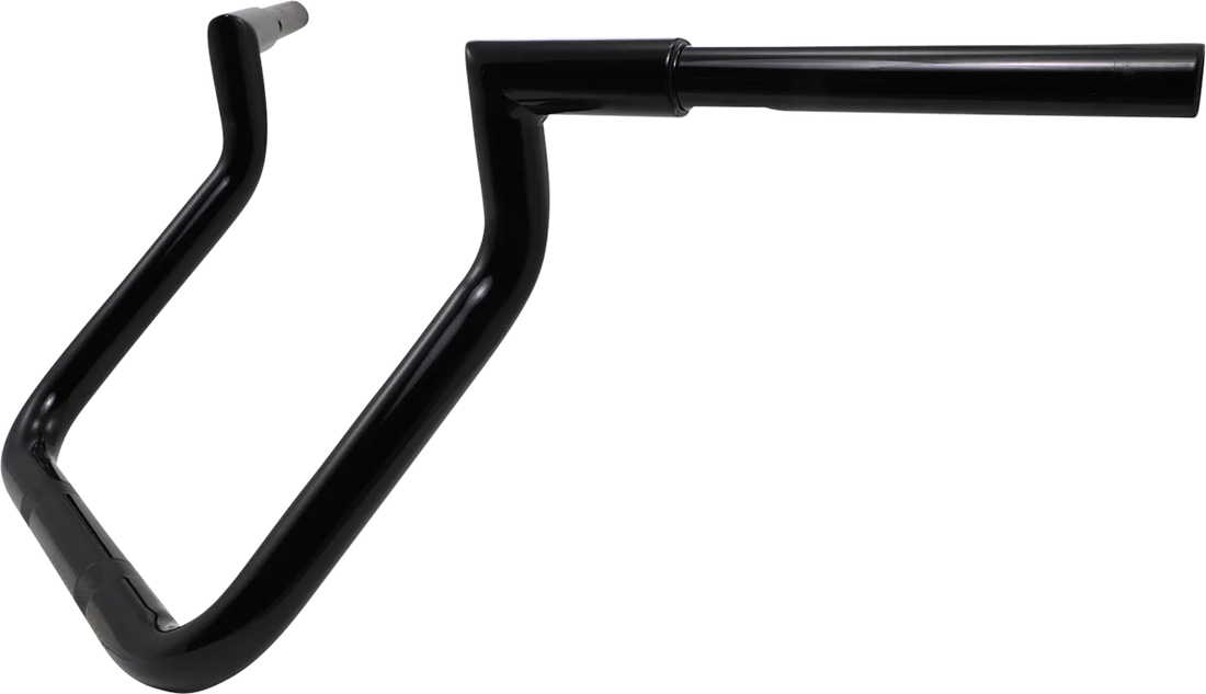 LA Choppers Handlebar - Twin Peak - 10" - Black LA-7368-10B - Side View