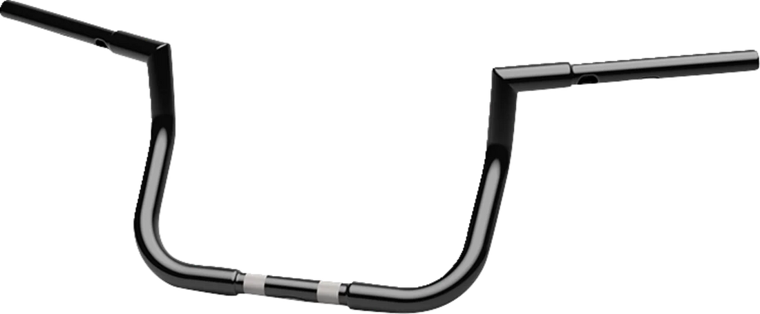LA Choppers Handlebar - Twin Peaks - Bagger - 10" - Black LA-7367-10B - Side View