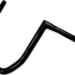 Load image into Gallery viewer, LA Choppers Handlebar - Twin Peaks - Bagger - 12" - Black LA-7361-12B - Side View