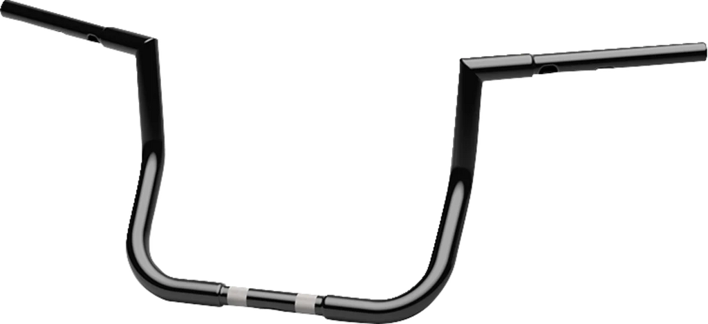 LA Choppers Handlebar - Twin Peaks - Bagger - 12" - Black LA-7367-12B - Side View