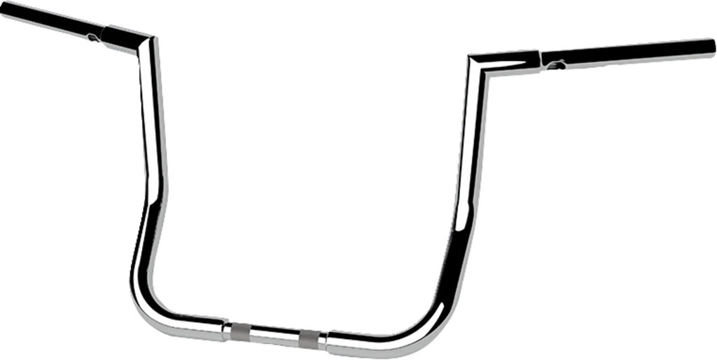 LA Choppers Handlebar - Twin Peaks - Bagger - 14" - Chrome LA-7367-14 - Side View