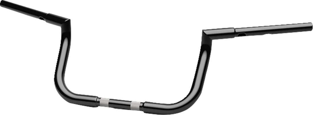 LA Choppers Handlebar - Twin Peaks - Bagger - 8" - Black LA-7367-08B - Side View