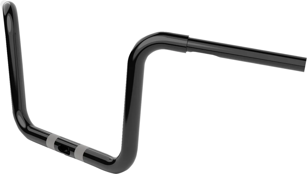 LA Choppers Handlebar - Twin Round - 10" - Black LA-7324-10B - Side View
