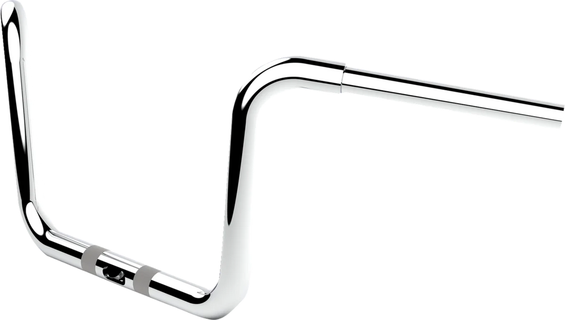 LA Choppers Handlebar - Twin Round - 10" - Chrome LA-7324-10C - Side View