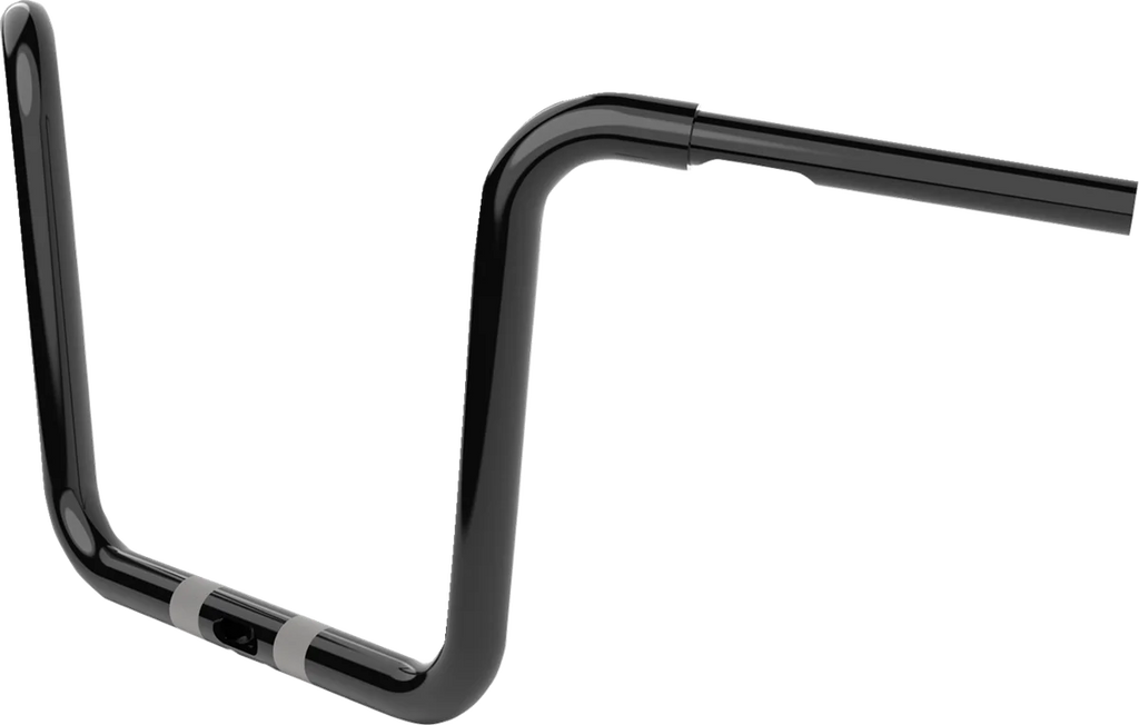 LA Choppers Handlebar - Twin Round - 12" - Black LA-7324-12B - Side View
