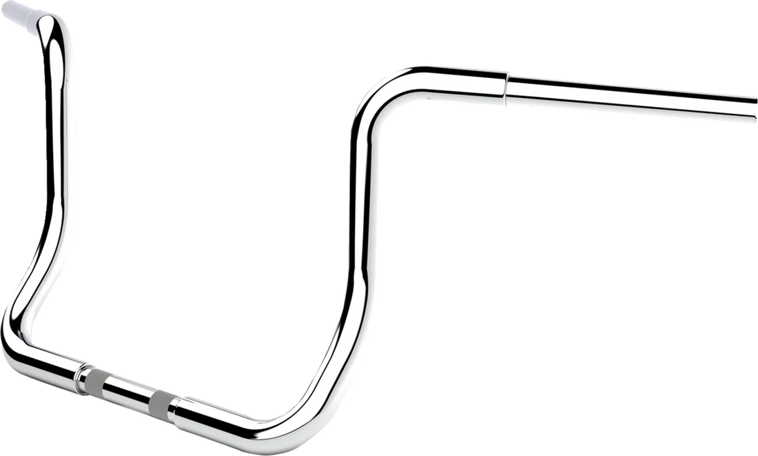 LA Choppers Handlebar - Twin Round - 12" - Chrome LA-7325-12C - Side View