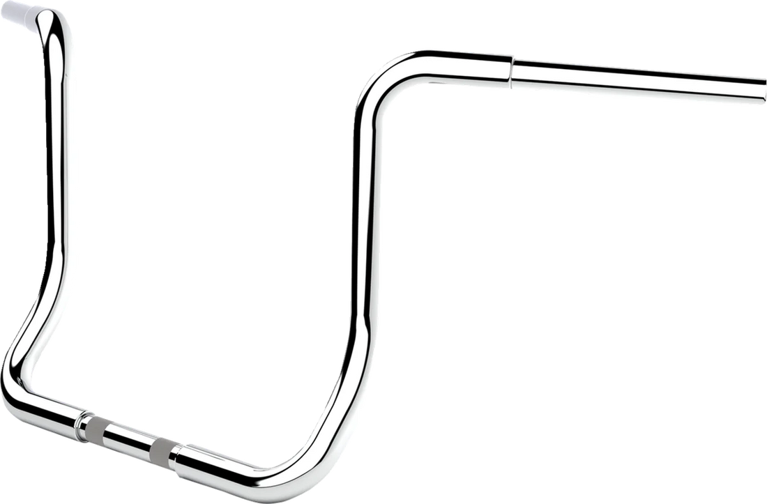 LA Choppers Handlebar - Twin Round - 14" - Chrome LA-7325-14C - Side View