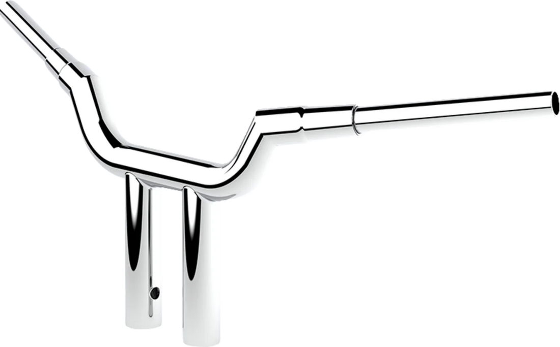 LA Choppers Handlebar - Valley - T-Bar - 10" - Chrome LA-7344-10 - Side View