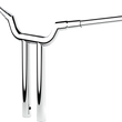 Load image into Gallery viewer, LA Choppers Handlebar - Valley - T-Bar - 16" - Chrome LA-7344-16 - Side View