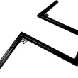 Load image into Gallery viewer, LA Choppers Handlebar - Web T - 12" - Black LA-7380-W12B - Side View