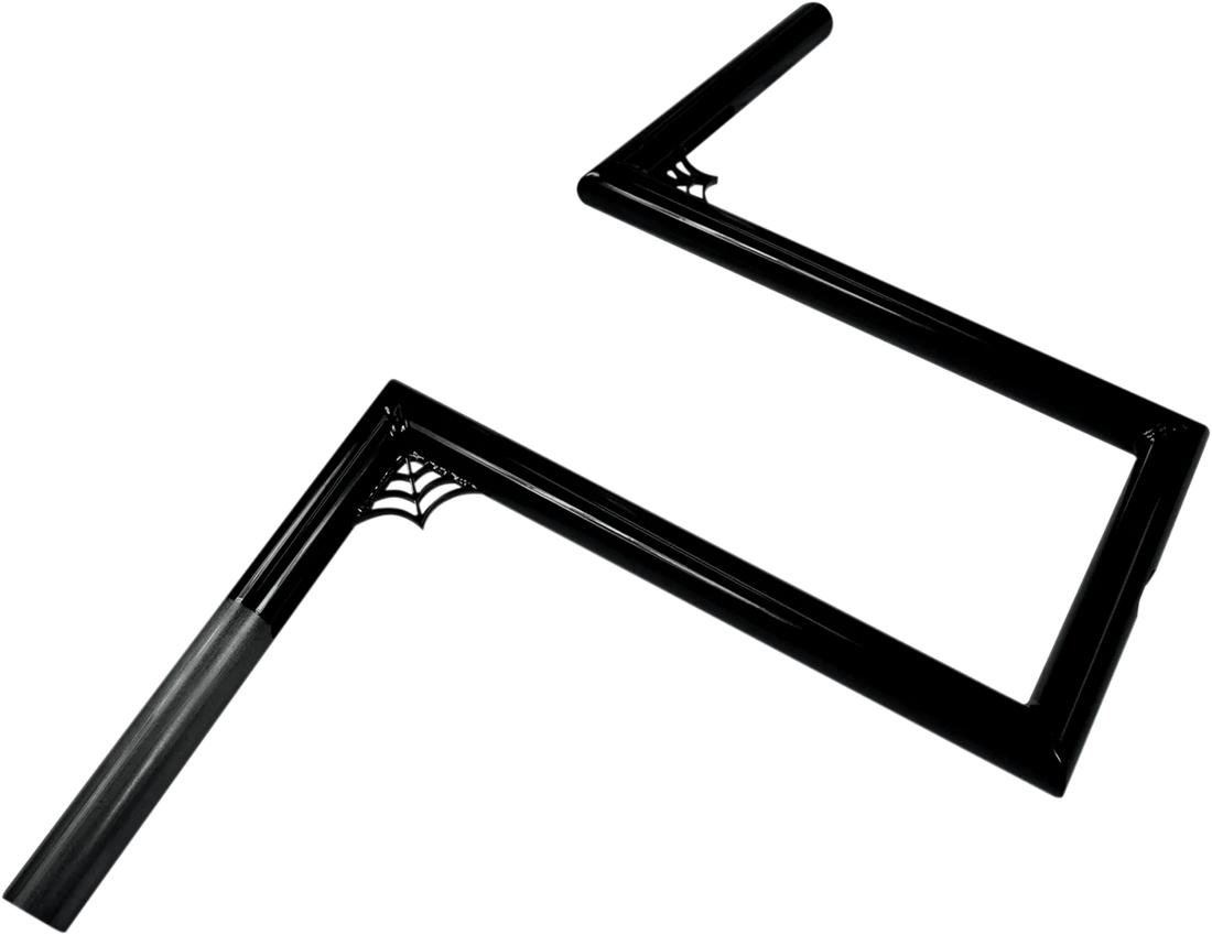 LA Choppers Handlebar - Web T - 12" - Black LA-7380-W12B - Side View