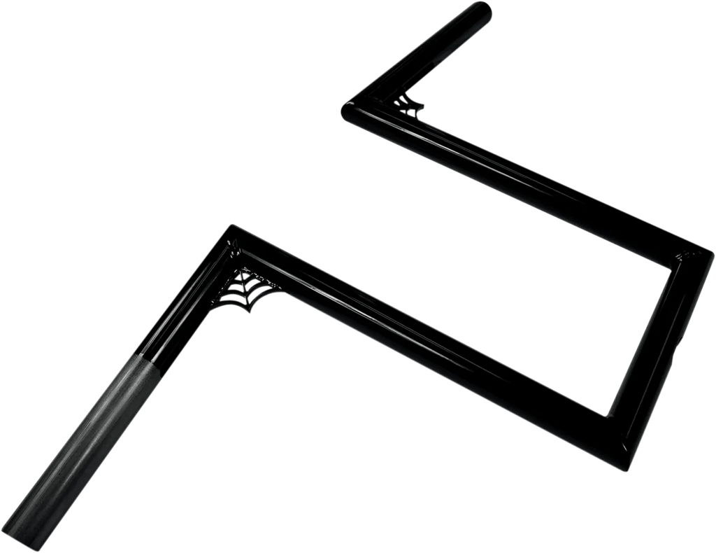 LA Choppers Handlebar - Web T - 12" - Black LA-7380-W12B - Side View