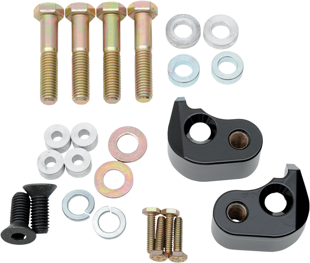 LA Choppers Rear Lowering Kit - Black Powder Coated - Lowers 1" - '02-'16 FL LA-7590-00B - Main Product View
