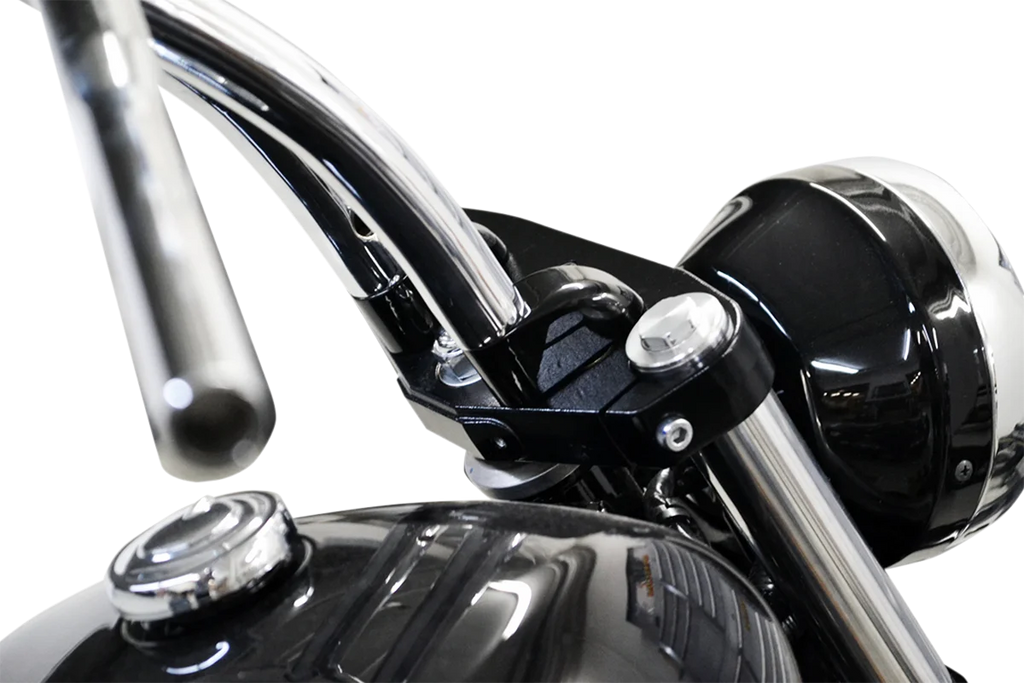LA Choppers Riser Extensions - Pullback - 1" - Black LA-7416-01B - Side View